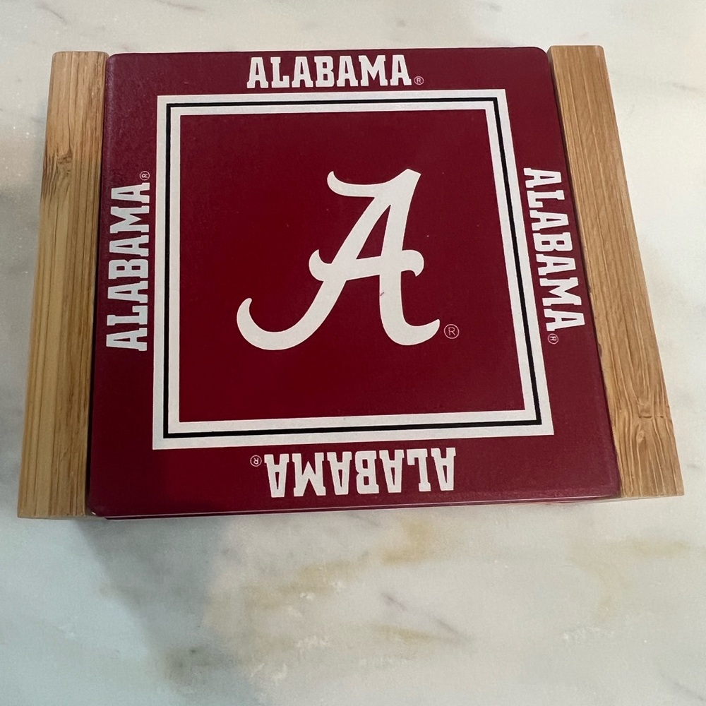 Alabama Crimson Red Coaster Set‎ of 4. NEW